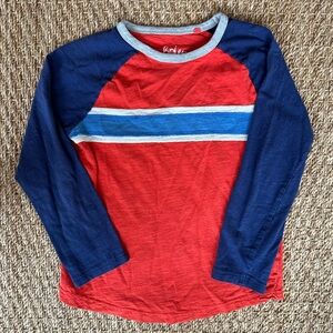 Mini Boden long sleeve baseball t-shirt, size 8